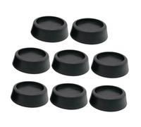 DECOMELODY 8pcs Vibration Rubber Pads for Washing Machines and Furniture Shockproof Non-slip Feet Protectors Noise Reduction and Floor Protection Black Lifting Pads