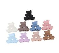 DECOMELODY 9pcs Mini Bear Hair Claws Plastic Claw Hair Clips for Women and Girls Casual Headdress Accessories