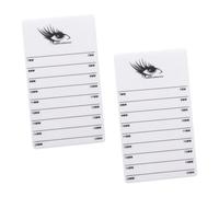 DECOMELODY Acrylic Eyelash Display Tray 2pcs White Lash Storage Board Scale for Eyelash Grafting Beauty Salon Supply
