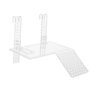 DECOMELODY Adjustable Acrylic Floating Turtle Basking Platform with Wide Dock for Deep Water Aquariums Large Transparent Ramp for Aquatic Turtles to Rest and Move Freely Easy Installation