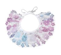 DECOMELODY Adjustable Adorable Lace Pet Collar with Heart and Bowknot for Cats and Dogs Lightweight Scarf with Flower Decoration for Daily Wear Parties Weddings and Photos