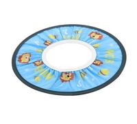 DECOMELODY Adjustable Bathing Hat Ear Cover Shower Cap for Hair Washing with Thick Cloth and Cute Cartoon Design Blue