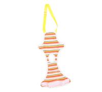 DECOMELODY Adjustable Female Dog Diaper Pantie in Orange Stripe Breathable Sanitary Pants for Pet Period Comfort Suitable Sized Dogs Like French Bulldog and Corgi