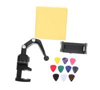 DECOMELODY Adjustable Mobile Phone Holder for Musicians Rotatable Phone Rack with Secure Guitar Head Clip Compatible with Smartphones for Reading Lyrics and Live Streaming