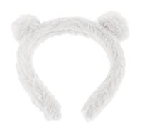 DECOMELODY Adjustable Plush Bear Ears Headband Soft Cute Hairband for Makeup Skincare Washing Face and Flyaway Taming Hair Accessory for Women