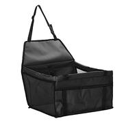 DECOMELODY Adjustable Portable Dog Bag with Buckle Design for Safe Travel Breathable Black Pet Seat Carrier for Vehicle Use Easy to Wash and Dry for Dogs the Road