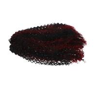 DECOMELODY Afro Curly Drawstring Ponytail Extension Gradient Color High Temperature Fiber Synthetic Hairpiece for African Women Natural Texture Lightweight Daily Use