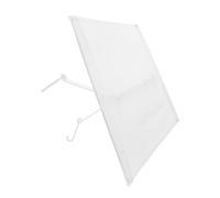 DECOMELODY Air Conditioner Deflector Windshield 35x35cm White Central Air Conditioning Vent Cover Anti-direct Blow Baffle with Hook for Ceiling Mounted