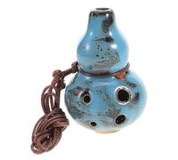 DECOMELODY Alto C Ceramic Ocarina with Blue Flower Glaze Finish Handcrafted Gourd Design for Portable Music Versatile Tuning for Relaxation Meditation and Storytelling