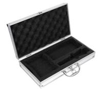 DECOMELODY Aluminum Alloy Tool Storage Box Small Portable Briefcase with Reinforced Corners Lightweight Metal Case for Home Office Travel Lockable Organizer for Men