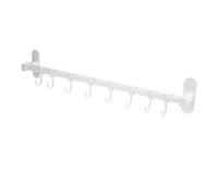 DECOMELODY Aluminum Wall-Mounted Kitchen Rail Rack with Hooks Space-Saving Utensil Hangers for Pots Pans Spoons and Spatulas Suitable for Marble and Tile Walls Stylish and Practical Kitchen
