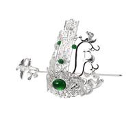 DECOMELODY Ancient Style Hair Accessories Hair Crown Versatile Styling Options Hanfu Enthusiasts Classical Aesthetics Silver Alloy Daily Wear Ancient Costume Photography Chinese