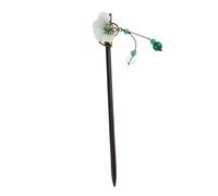 DECOMELODY Antique Wood Hair Stick with Azure Stone Retro Chinese Style Hair Fork for Women Elegant Vintage for Daily and Party Use