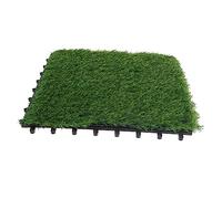 DECOMELODY Artificial Grass Tiles Interlocking Turf Lawn for Garden Patio Balcony High Temperature Resistant Fake Grass Flooring Decor Mat Easy Clean Maintenance DIY Turf Mat