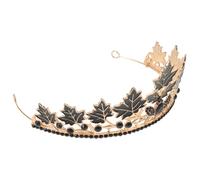 DECOMELODY Ball Crown Maple Leaf Headband for Women Sparkling Goddess Headdress Costume Tiara Hair Decor for Birthday Party Festival Photo Prop Queen Crowns