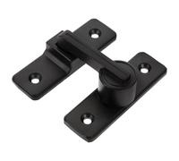 DECOMELODY Barn Door Latch Black Gate Lock Hasp for Sliding Doors Thickened Smooth Edges Safety Clasp for Home Garden Bathroom Cabinet Bedroom