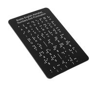 DECOMELODY Beginner Braille Board with Raised Tactile Dots for English Alphabet and Numbers Educational Tool for Blind Teens Adults Portable Literacy Practice Aid