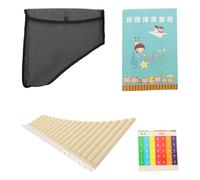 DECOMELODY Beginner Pan Pipes for Beginners, 18 Pan Flute Resin Instrument with Smoother Air Intake, C Key, for Performance