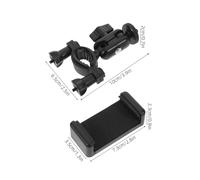 DECOMELODY Bike Action Camera Mount with 360° Rotation Motorcycle Handlebar Phone Clamp Holder for Bicycle Rearview Mirror Compatible with Gopro and Mobile Phones, Dual Mount Set for Cycling