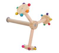 DECOMELODY Bird Perch Stand for Parrots Natural Wooden Paw Grinding Rod for Exercise and Training Compact Rotating Toy for Parakeets and Birds Easy Setup for Clean Living Space