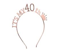 DECOMELODY Birthday Party Crown Hair Band Number Letter Design Lightweight Comfortable Hair Hoop for Adults for Creative Celebration and Photo Props