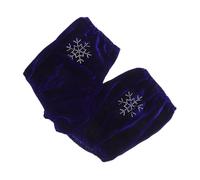 DECOMELODY Blue Medium Ice Skate Boot Covers with Embedded Diamonds Secure Fit for Figure and Hockey Skates Stylish Soakers for Men Women Protective Roller Guards for Skating Events