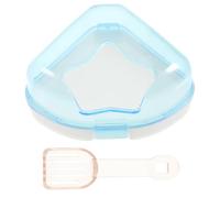 DECOMELODY Blue Plastic Hamster Bathtub with Skid Bottom Five Pointed Star Design Small Animal Bathing Tub for Hamster Bathroom and Sand Room Use Easy to Clean Stable Pet Bath Random Color