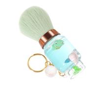 DECOMELODY Blush Makeup Brush Portable Travel Powder Brush Professional Face Cosmetic Tool with Key Ring Light