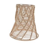 DECOMELODY Boho Rattan Woven Ceiling Lamp Shade Small Decorative Cover for Table Lamps Living Bedroom Dining Home Lighting