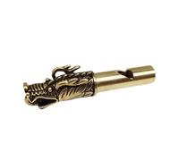 DECOMELODY Brass Dragon Head Whistle Keychain Loud Dog Whistle for Training and Outdoor Activities for Referees Teachers Hiking Fans Compact Lightweight Copper Design