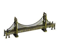 DECOMELODY Bridge Model Sculpture Retro Metal Craft Decorative Architectural Landmark for Home Office Desktop Ornament American Building Enthusiasts