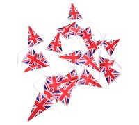 DECOMELODY Bright Polyester Triangle Flag Bunting Outdoor Party Banner with Union Jack Design Lightweight and National Flag String Decor for Celebrations Sports Events Garden and Festival