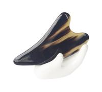 DECOMELODY Buffalo Horn Gua Sha Scraping Massage Tool Thick Heart-shaped Multifunctional Facial Skin Therapy for Neck and Face Sculpting Natural Material for Smooth Lift and Sagging Skin