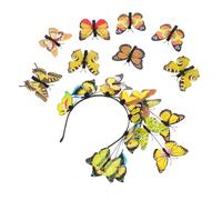 DECOMELODY Butterflies Hair Accessories Set 9pcs Yellow Butterfly Headband for Photography and