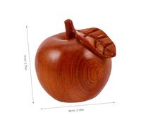 DECOMELODY Carved Wooden Apple Statue Christmas Ornament for Kitchen Counter Decor Faux Fruit Tabletop Sculpture Symbolizing Peace and Joy Teacher Appreciation and Rustic Holiday Decoration