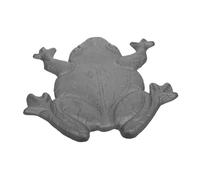 DECOMELODY Cast Iron Frog Stepping Stone with Nonslip Surface Garden Ornament for Walkways and Patios Vintage Outdoor Decor with Unique Frog Design Weather-resistant Alternative
