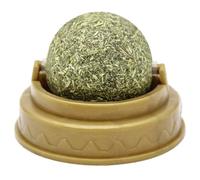 DECOMELODY Catnip Ball Tasty Digestive Cat Treat Spherical Plastic Mint