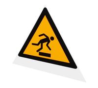DECOMELODY Caution Tripping Sign Floor Warning Decal with Adhesive Backing Bold Watch Your Step Sticker for Indoor Outdoor Use Easy to Install Floor Safety Mark for Factories Malls Walkways