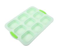 DECOMELODY Cavity Mint Green Silicone French Bread Mold Food Grade Non Stick Loaf Baking Tray for Easy Release Heat Resistant Cake Mold for Efficient Home Baking