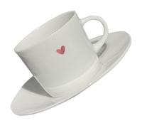 DECOMELODY Ceramic Coffee Mug with Saucer Small Lightweight Water Cup for Tea Coffee Juice Beverage Home Office Use