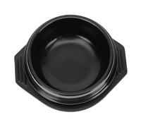 DECOMELODY Ceramic Korean Style Bibimbap Pot with Non-slip Heat-insulated Tray for Stew Soup Casserole Cooking Integrated Molded Stoneware Suitable for Soup Noodles Spicy Hotpot and Braised