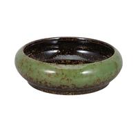 DECOMELODY Ceramic Lily Flower Pot Planter for Hydroponic Water Lily and Lotus, 18cm Indoor Planting Bowl with Elegant Modern Design, Beginner Friendly and Versatile Artistic Appeal,