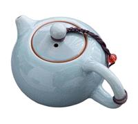 DECOMELODY Ceramic Porcelain Teapot with Ice Crack Glaze Handcrafted Chinese Tea Kettle for Loose Leaf Tea Brewing Teaware for Tearoom Office and Home Use