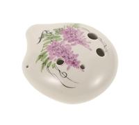 DECOMELODY Ceramic Small Ocarina Alto F Key 6-hole Musical Instrument for Beginners, Practical Use with Wonderful Sound, Portable Chinese Style Wind Instrument, for Beginners and Children