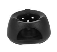 DECOMELODY Ceramic Teapot Warmer with Candle Holder Base Black Pottery Heat Support for Teapots Easy-clean Design for Home Office Tea House Use Practical Tea Aroma Heater