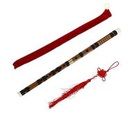 DECOMELODY Chinese Bamboo Flute Two-piece Traditional Wooden Chinese Flute for Beginners with Carrying Bag Suitable for Kids Music Learning