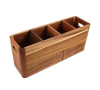 DECOMELODY Chopstick Organizer Dishwasher Cutlery Basket Cutlery Holder Kitchen Untensil Holder for Countertop Container for Forks and Spoons Cooking Light Brown