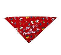 DECOMELODY Christmas Dog Bandana Triangle Bib Red Pet Scarf Washable Dog Collar Accessory for Holiday Festive Pets