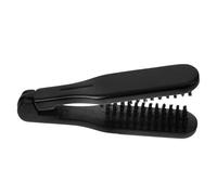 DECOMELODY Clamp Hair Straightener Brush with Anti-static Bristles Multi-functional Hair Styling Comb for Women Portable Lightweight Design for Smoothing Straightening and Natural Curls