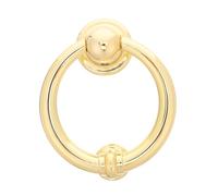 DECOMELODY Classical Ring Door Knocker Zinc Alloy Front Knocker for Home Office Security Vintage Exterior Hardware Compatible with Various Door Parts